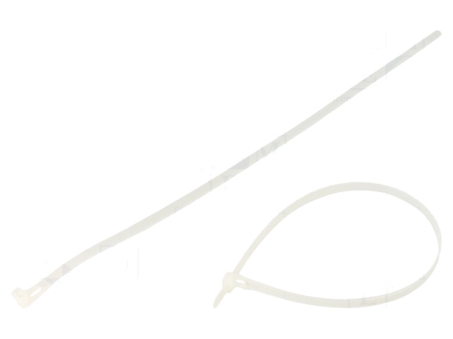 Kabelbinder; losmaakbaar; L: 400mm; W: 7,2mm; polyamide; natuurlijk Kabelbinder; losmaakbaar; L: 400mm; W: 7,2mm; polyamide; natuurlijk